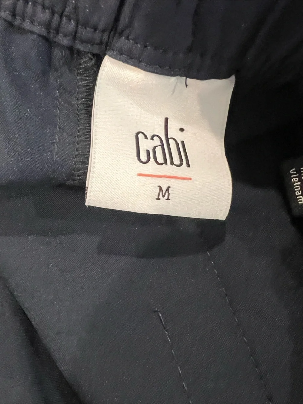 CAbi Navy Coast  Line Pant Wide-Leg Drawstring  NWOT